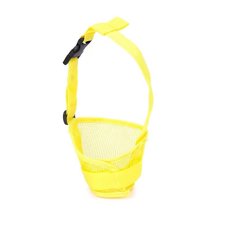 

Anti Barking Dog Muzzle For Small Large Dogs Adjustable Mesh Breathable Pet Mouth Muzzles For Dogs Nylon Straps Dog Accessories XL 22-28cm жовтий