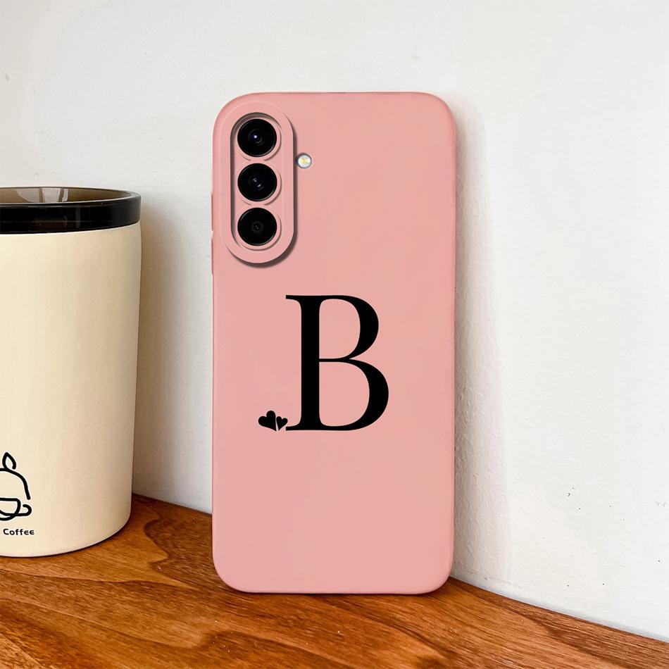 For Samsung Galaxy A57 A37 5G Phone Case Little Heart Letters Soft Liquid Silicone Shell For Samsung A 57 A 37 Lightweight Funda