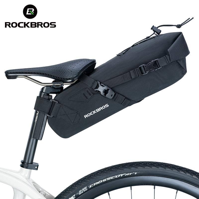 ROCKBROS Bicycle Saddle Bag 3L Large Capacity High Strength Waterproof Tail Bag Expandable Storage Rear Pannier Bike Accessories 3L