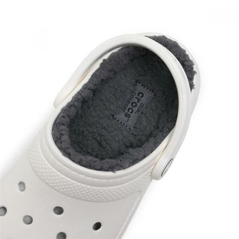 Crocs Fw Crocs Classic Lined Clog White Grey 203591 10m