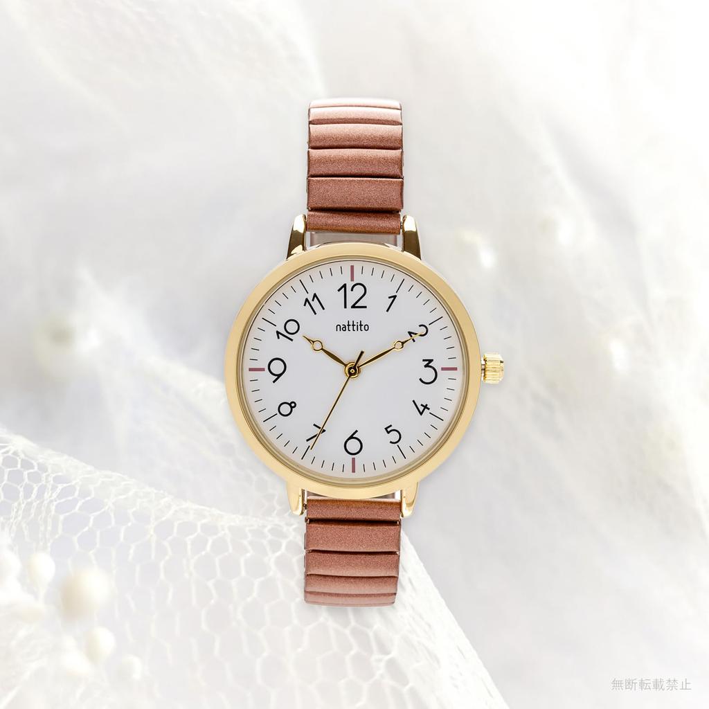 Feldarbeit Analoge Uhr mit Balg Edelstahl-Damengurt, Stahl, Rosa, Maruru, YM118-2