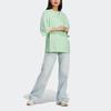 Adidas Originals Oversized T-Shirt With Letter Logo Print Women Tops Mint-Green IQ3403