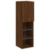 TV Cabinet with LED Lights Brown Oak Effect 12 x 12 x 40.2 in (L x W x H)