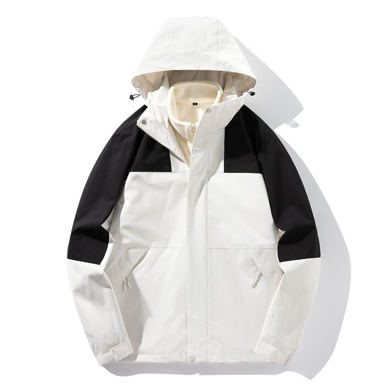 

New Style Autumn and Winter Jacket for Women, Three-in-one Detachable Couple Hiking and Mountaineering Jacket for Men S