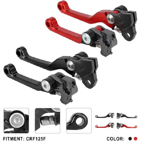 

Dirt Bike Brake Clutch Lever Adjustable Levers Set CNC for CRF125F CRF125FB Big Wheel CRF125 2014-2025 Dirt Pit Bike Black