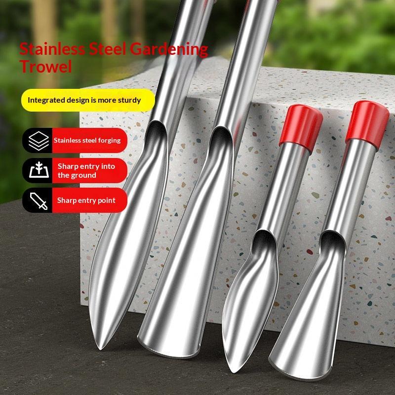 Stainless Steel Hand Shovel Leaf Spade For Gardening Weeding Digging Planting Transplanting Trowel Potting Soil Scoop Tool