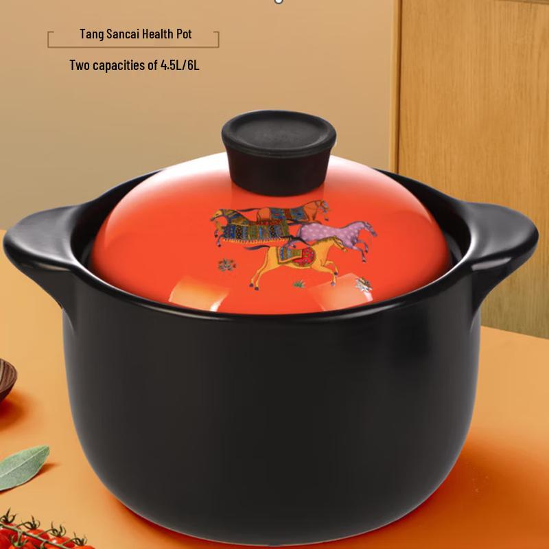 Sijia Mei Tang Sancai Ceramic Health Pot