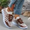 2026 New Plus Size Casual Shoes Women's Fashion Comfortable Fly Woven Flat Shoes Mesh Breathable Lightweight Wedge Sneaker