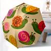 1pc Snail Print Automatic Open/Close Umbrella, Umbrella with Cartoon Design, Portable Compact Umbrella for Men & Women, Good Holiday Gift Yy