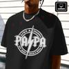 Shirt Cotton Casual Papa Like A Grandpa Fathers Day Rocker Dad Design Moto T-shirts Mens Summer