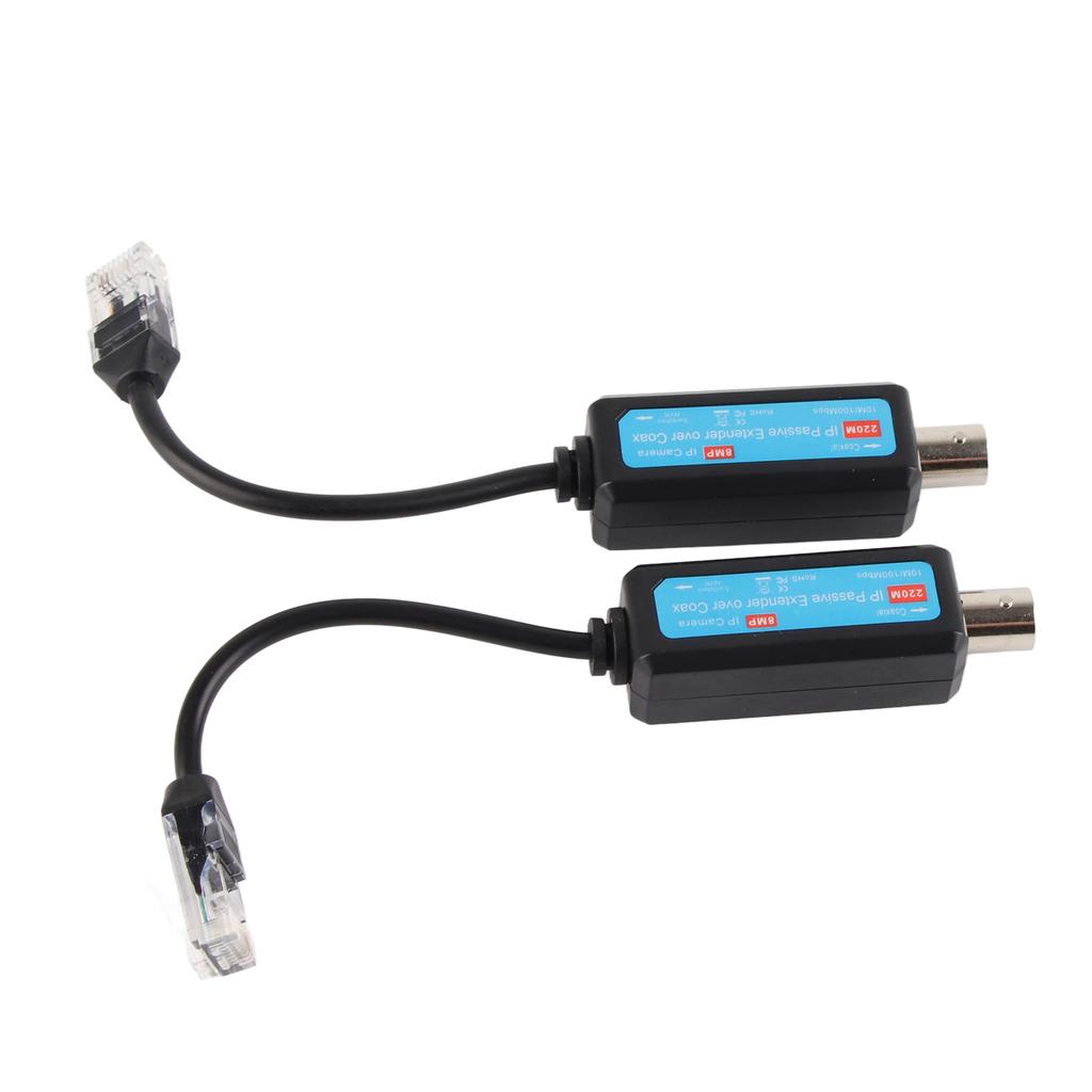 1Pair 10 100Mbps 1CH Passive IP Network Coaxial Transmitter Receiver Extender for IP NVR Camera
