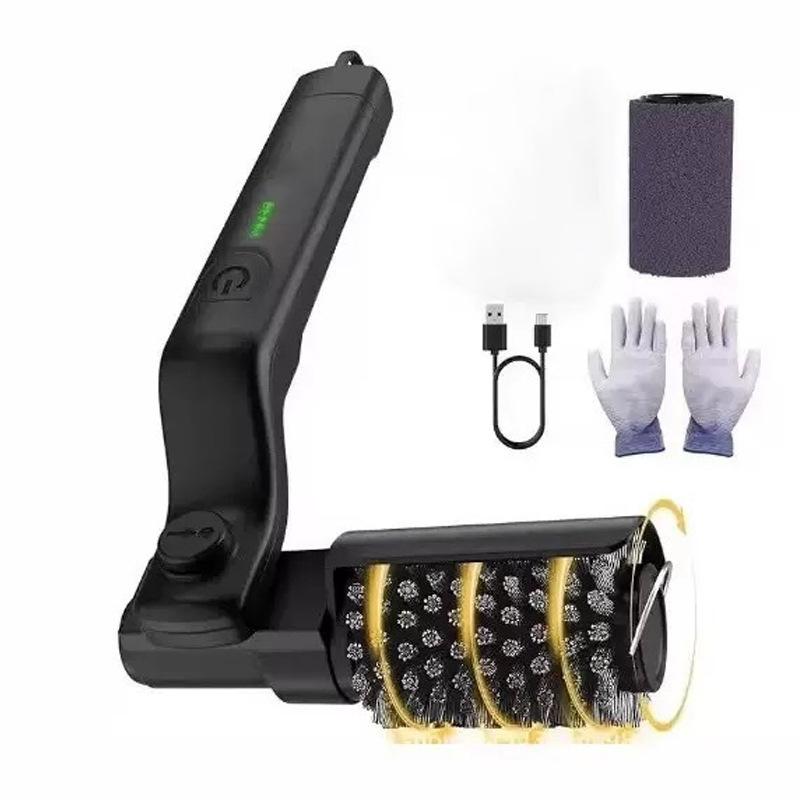 New Foldable Electric BBQ Brush 2nd Gen Grill Cleaning Tool Stainless Steel Bristle Heavy Duty Kitchen Cleaner