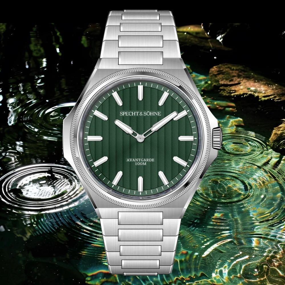 

Dropshipping 2025 Hot Selling Products Wristwatches For Men Specht & Söhne Ultrathin Male Green Sports Watches 100M Waterproof чорний