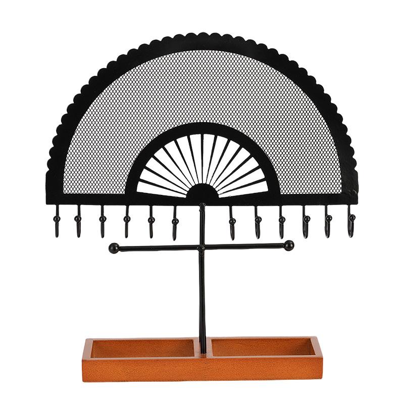 Retro Style Black Semi-circular Fan-shaped Jewelry Rack+home Accessory Display Props Necklace Earrings Bracelet Display Rack