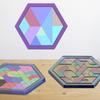Hexagonal for Tank Figure Puzzle Mold -Building Blocks Brain Teasers Toy Mold Fun and Challenging Logical Thinking Game