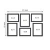 Collage Photo Frames (Set of 6, Wall Hanging),Black, Engineered Wood