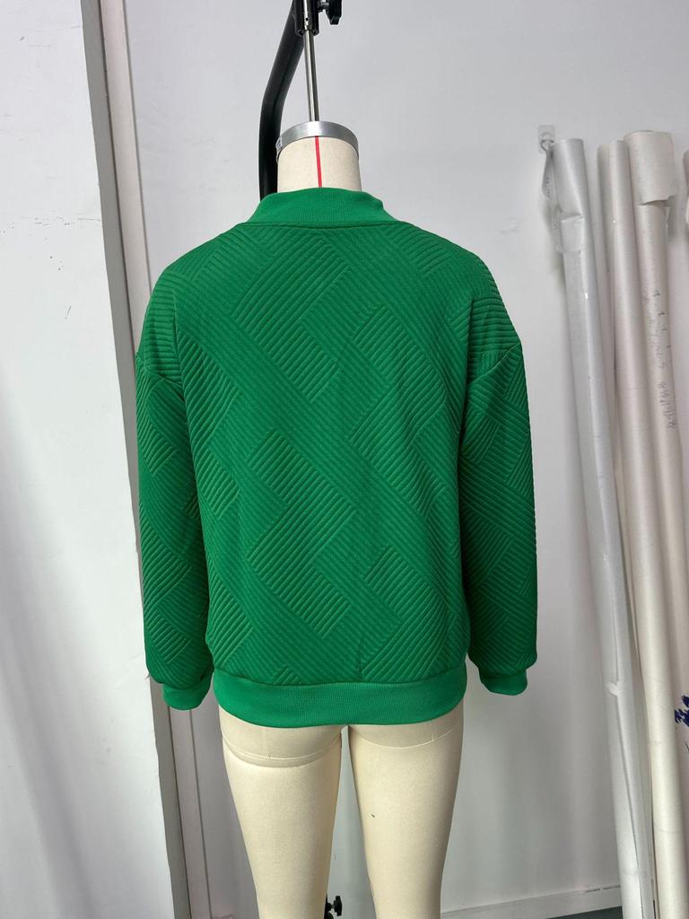 2025 Damen Frühling/Herbst Gestrickter Langarm-Cardigan mit Reißverschluss-Detail und einfarbigem Design.