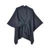 Ladies' Fashionable Warm Cloak, Double-sided Solid Color Slit, Imitation Cashmere, Draped Over Shawl