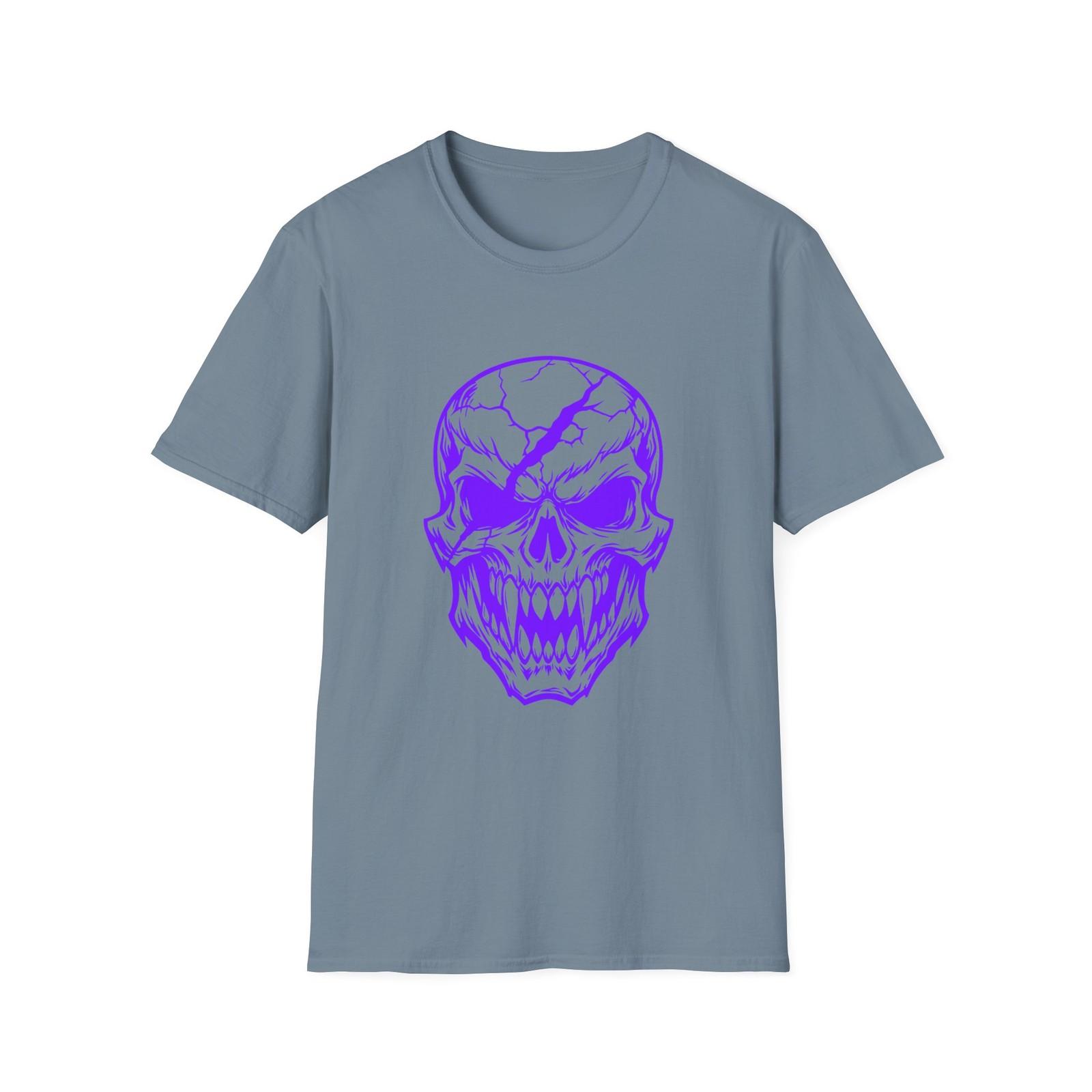 Undead Skull Horror Gothic Monster Evil Fang Dark Unisex Softstyle T-Shirt S