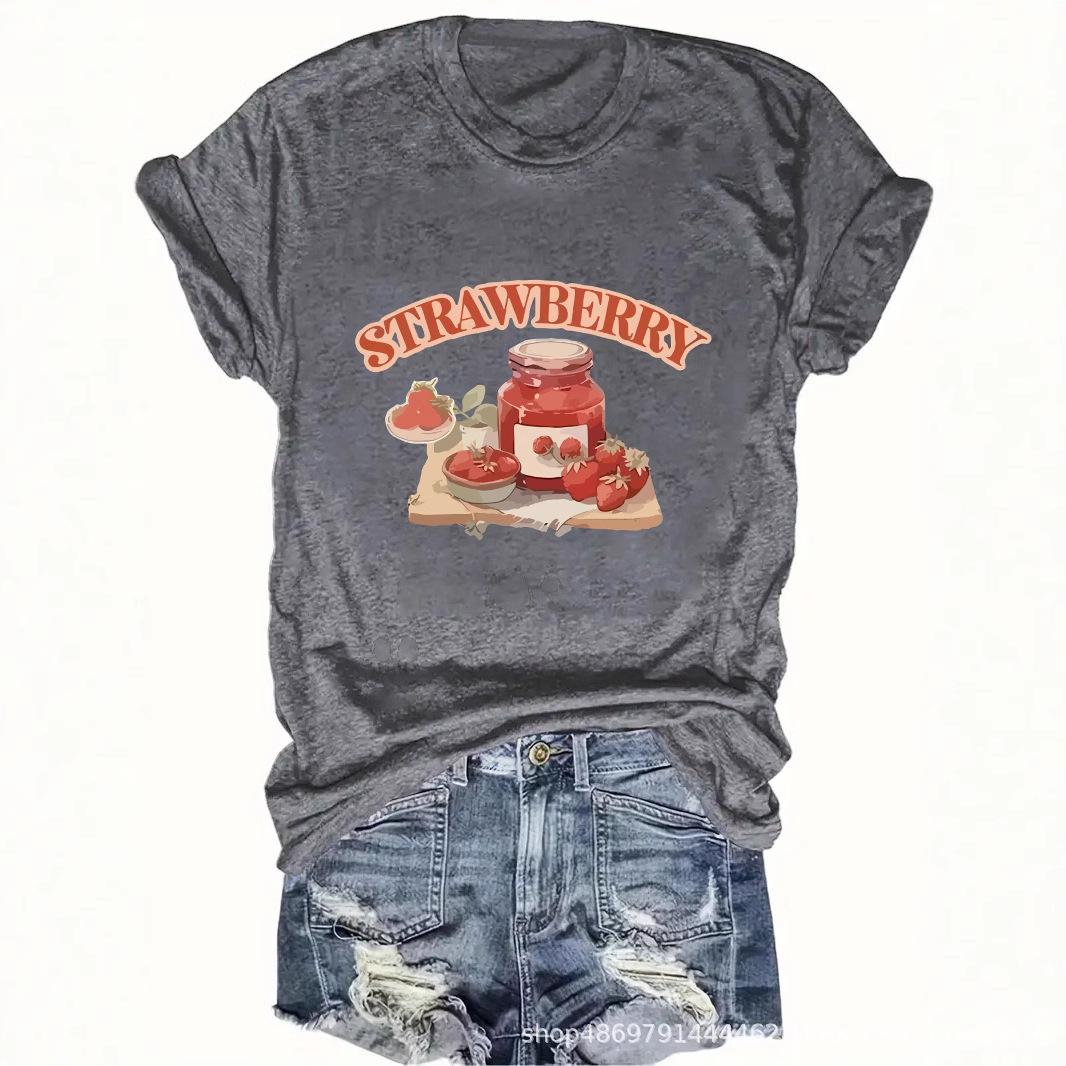 

Women s Round Neck Fashion T-Shirt M світло-сірий колір