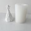 3D Bride Wedding Dress Silicone Candle Mold Bridegroom Suit Resin Casting Moulds