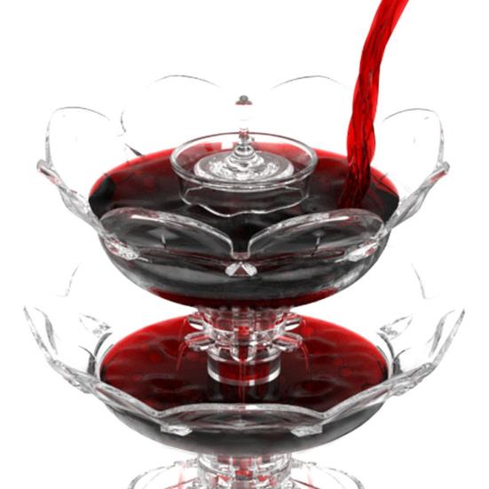 Double Layer Drink Dispenser with 6 Shot Glasses Acrylic Liquor Dispenser Wine Divider Quick Pour Bar Accessories