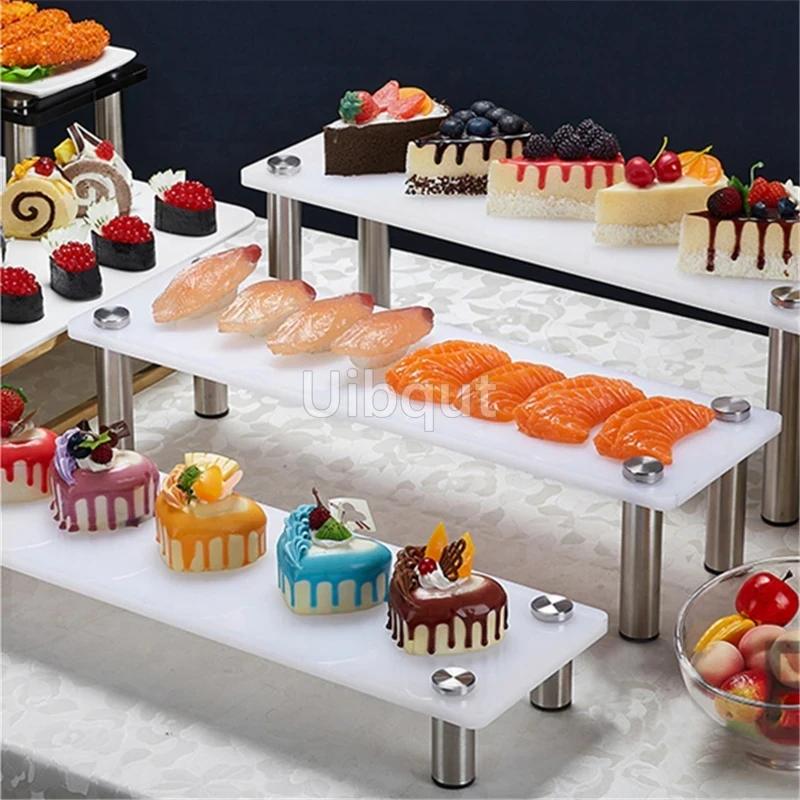 Buffet Multi layer snack seat cake display Acrylic sushi rack Wedding banquet snack Acrylic three-layer dessert rack resin molds