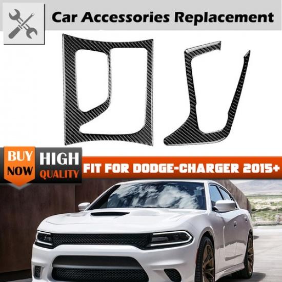 For Dodge Charger 2015-2022 Carbon Fiber Interior Gear Shift Panel Cover Trim