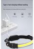 Rechargeable Motion Sensor COB Headlamp - Dual Light for Night Running, Camping, and Outdoor Use