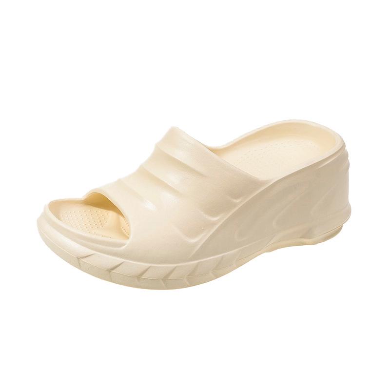 Summer Outdoor Wedge Flip-Flops: Thick-Soled High-Heeled Beach Sandals