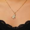 Cat Pendant Necklace Cubic Zirconia Cute Kitty Butterfly Necklace Animal Charm Jewelry Gift for Cat Lovers Women