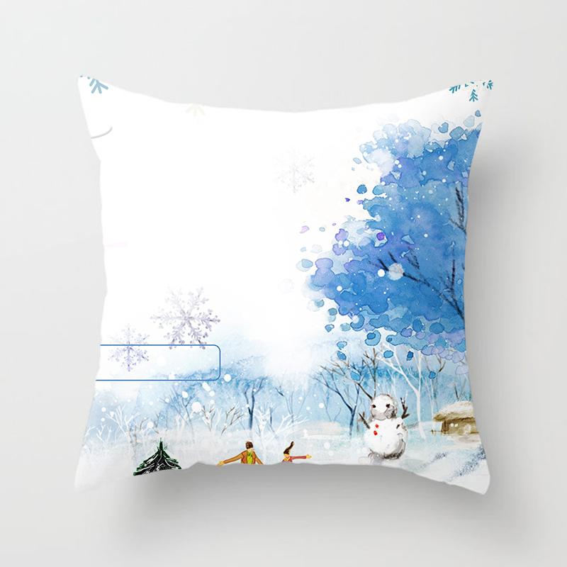 Cartoon Christmas Throw Pillow Set Santa Claus Sofa Gift Home Decor Pillowcase Christmas Gift Pillowcase