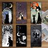 Black Cat Witch Aesthetics Soft Phone Case for Samsung Galaxy S26 S25 Edge S24 Ultra S23 Plus S22 S21 FE S20 Black Cover Back Sh