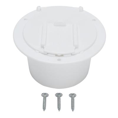 RV Power Cord Hatch Cover Protective Weatherproofing Easy Installation for Travel Tent Trailer Motorhome Garage White