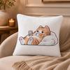 cat Cushion Cover Anti-dustmite Pillowcase Invisible zipper silky short plush Sofa cushion cover