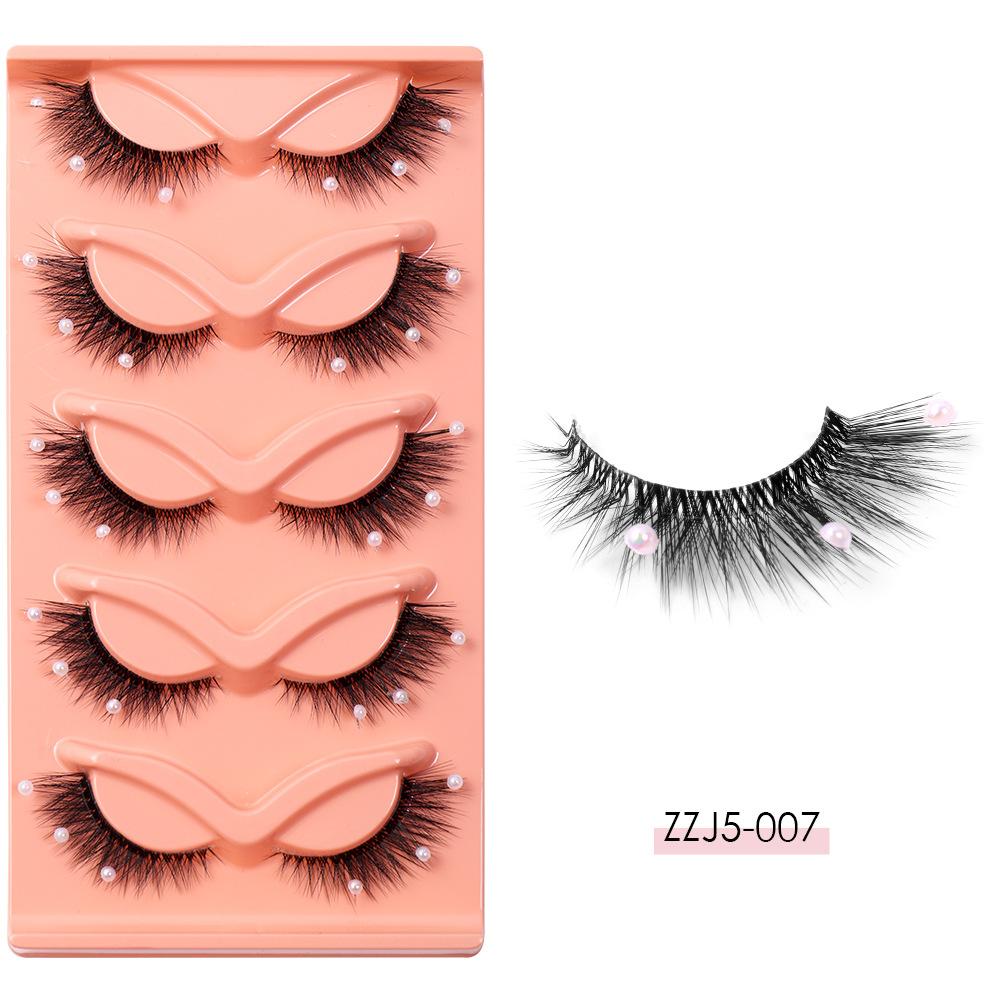Transparent Stem False Eyelashes 5 Pairs Of Stage Decoration Eyelashes Eyelashes
