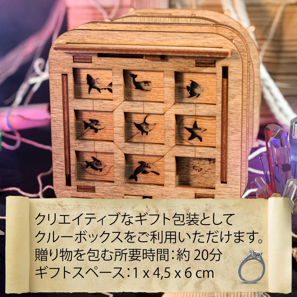 iDventure Cluebox 3D Brain Teaser Wooden Davy Escape Unique Puzzle Game Puzzle, Cluebox, Puzzle, Jones's Locker, Game, (Ages 14+)