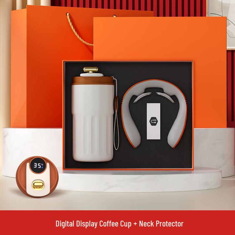 Thermos Coffee Cup & Neck Massager Gift Set