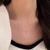 New 925 Sterling Silver Necklace Simple Personality Charm Women's Pendant Geometric Shape Choker Birthday Gift Exquisite Jewelry