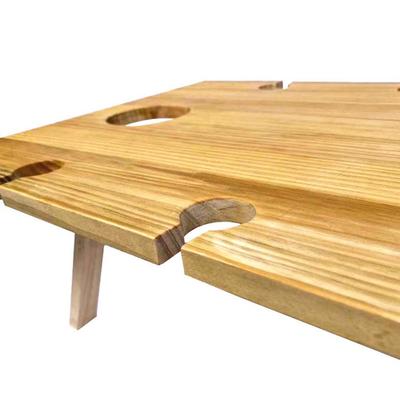 Outdoor Wine Picnic Table Folding Portable Picnic Table and Cheese Tray with Stable Food