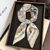 Polka Dot Printed Silk Scarf Women Simulated Silk Elegant And Versatile Headwear Bag Accessories Clothing Square Scarf