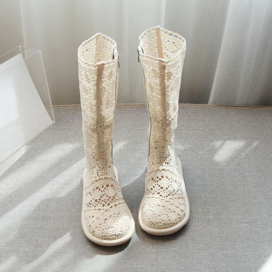 

2025 Европейские и американские новые весенне-летние ботильоны на плоской подошве, ботинки на плоской подошве с полым сетчатым верхом, женские крутые ботинки 35 абрикосовый