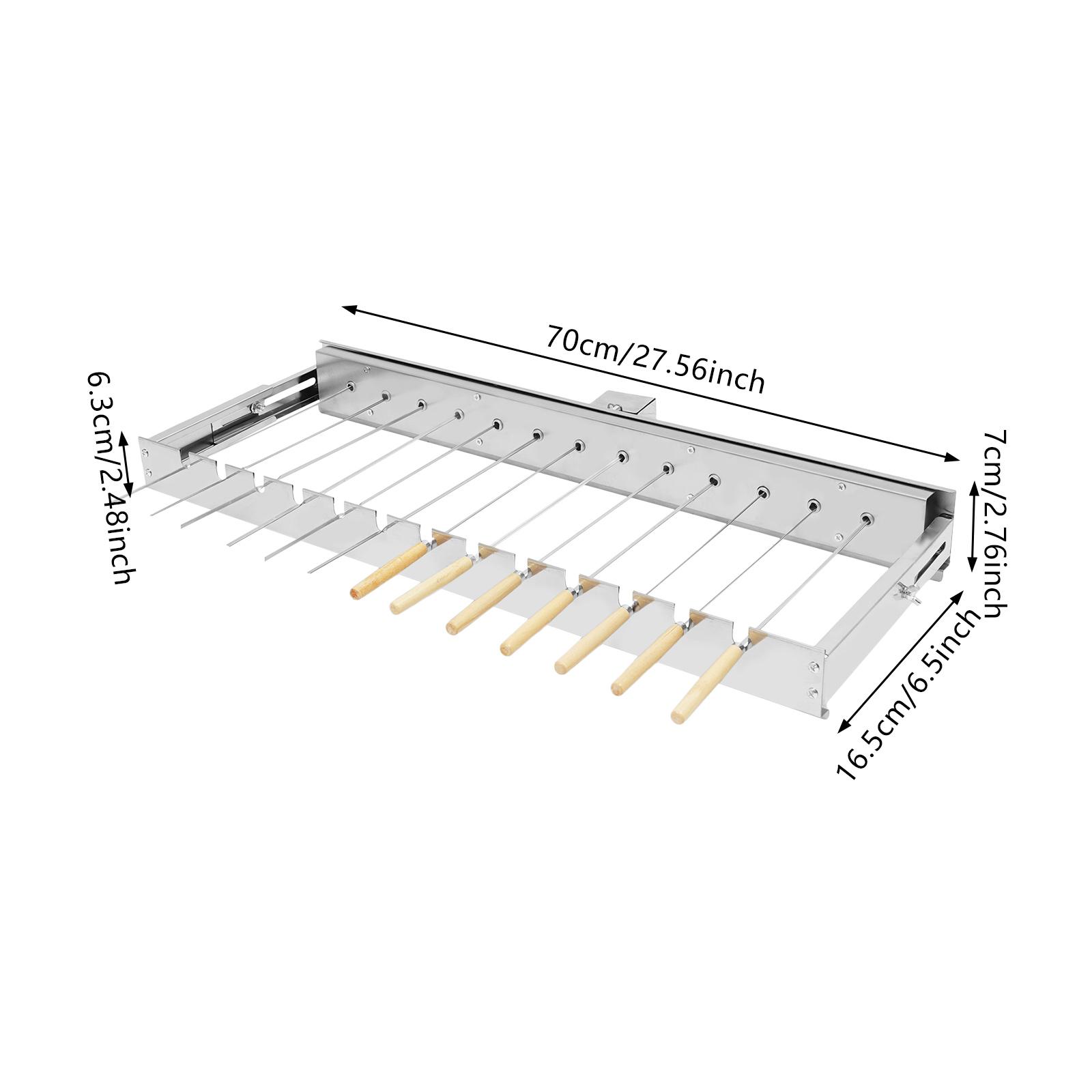 

Автоматична обертова решітка для гриля, 13 слотів, автоматичний вертел для барбекю, електрична обертова решітка для гриля на шампурах, 220В срібний