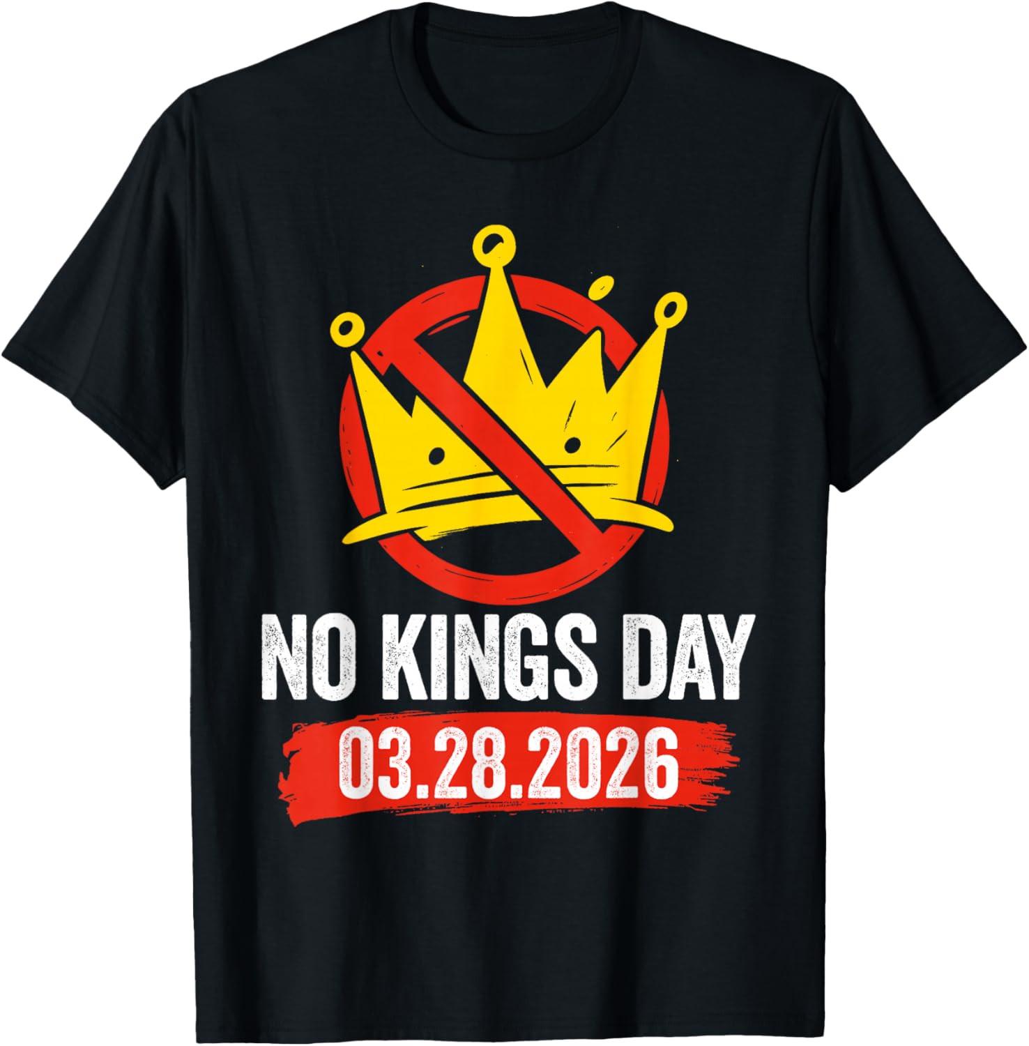 No Kings March 28 2026 No Kings Day Vintage Funny Unisex T-Shirt S разноцветный
