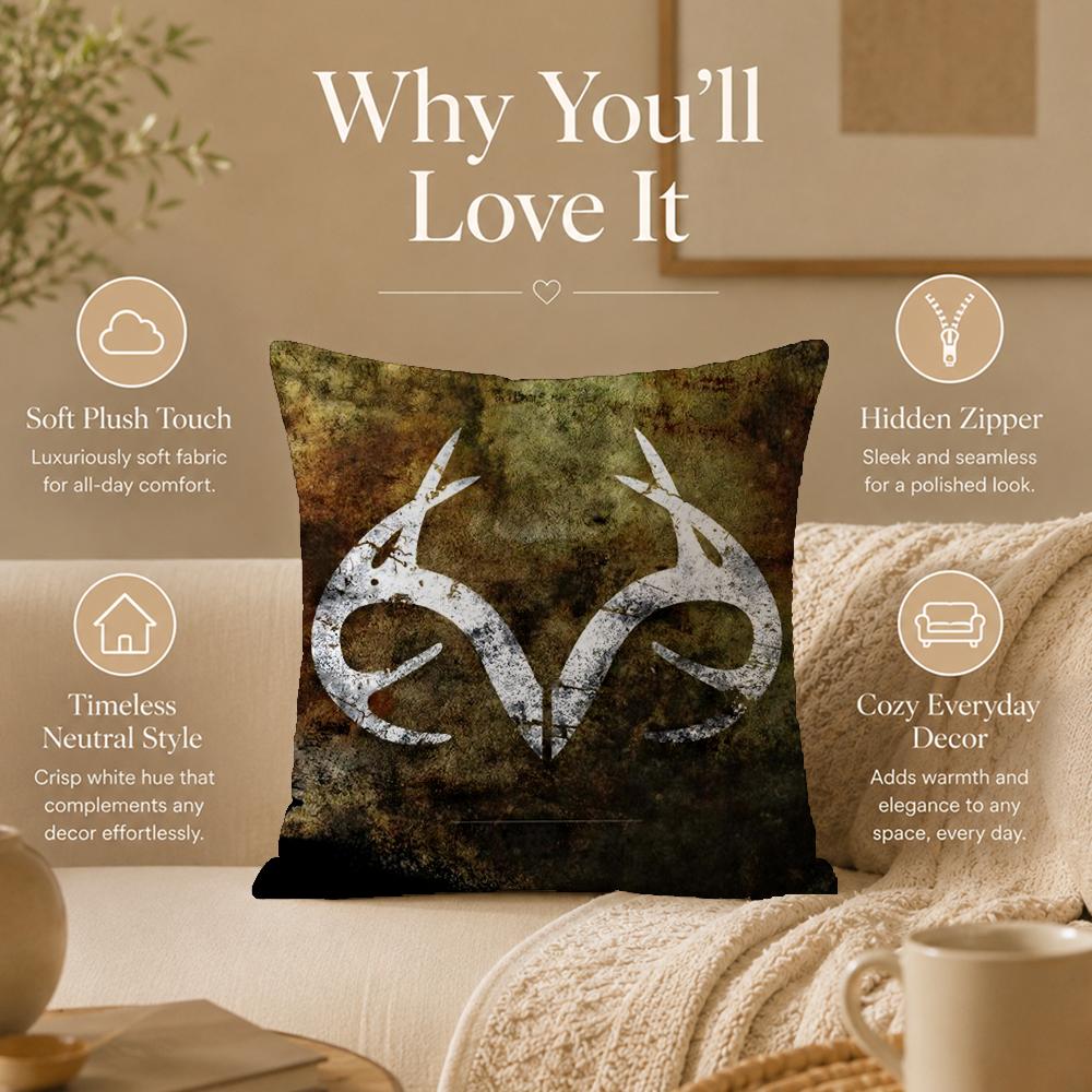 Pattern R-RealtreeS Cushion Cover Double-Sided Printed Pillow Cover Hypoallergenic Dust-Mite Proof