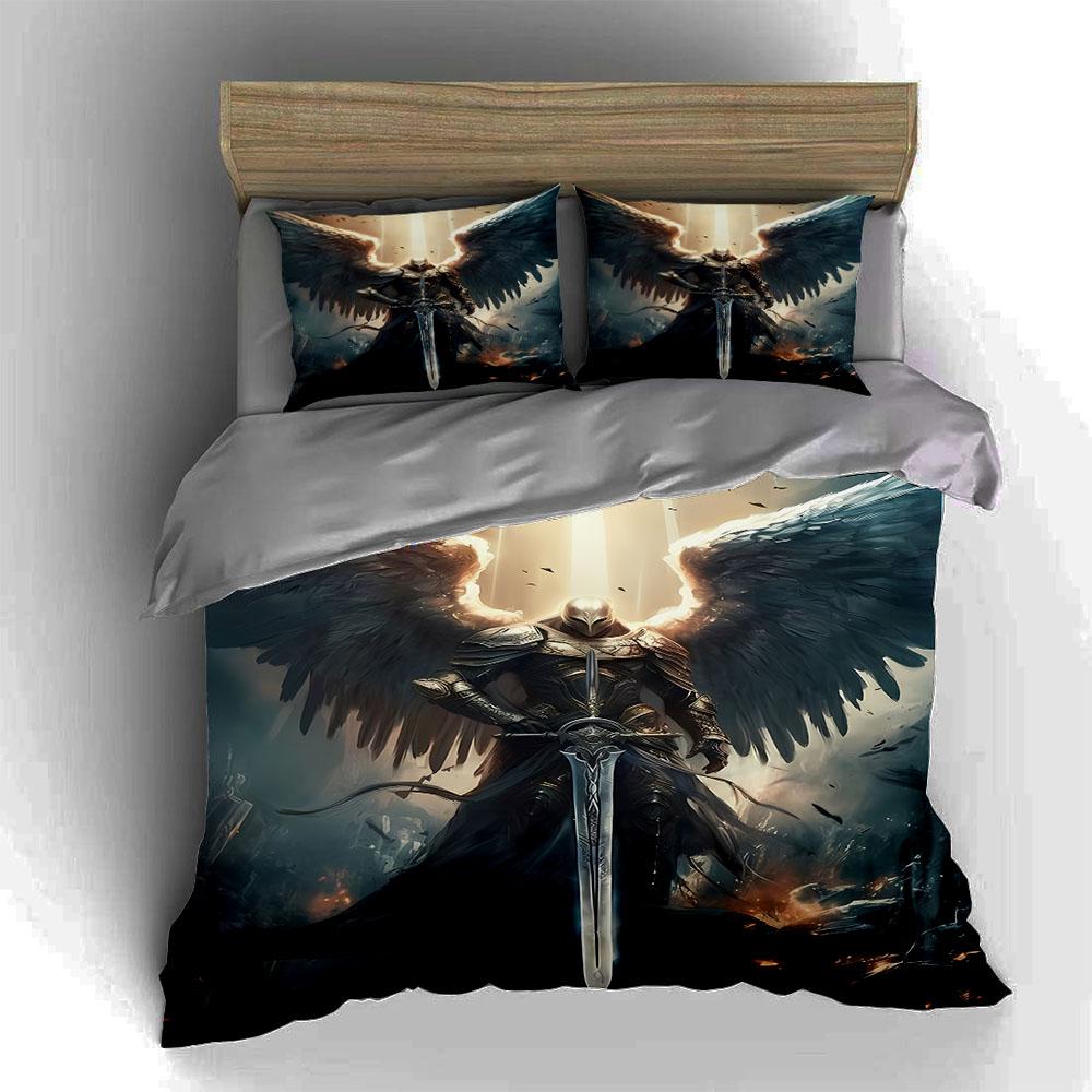 Winged Armored Warrior. Bedding Duvet Cover Sets Duvet Covers Pillowcases Gifts (1 * Duvet Cover 2 * Pillowcases, Without Duvet Insert)
