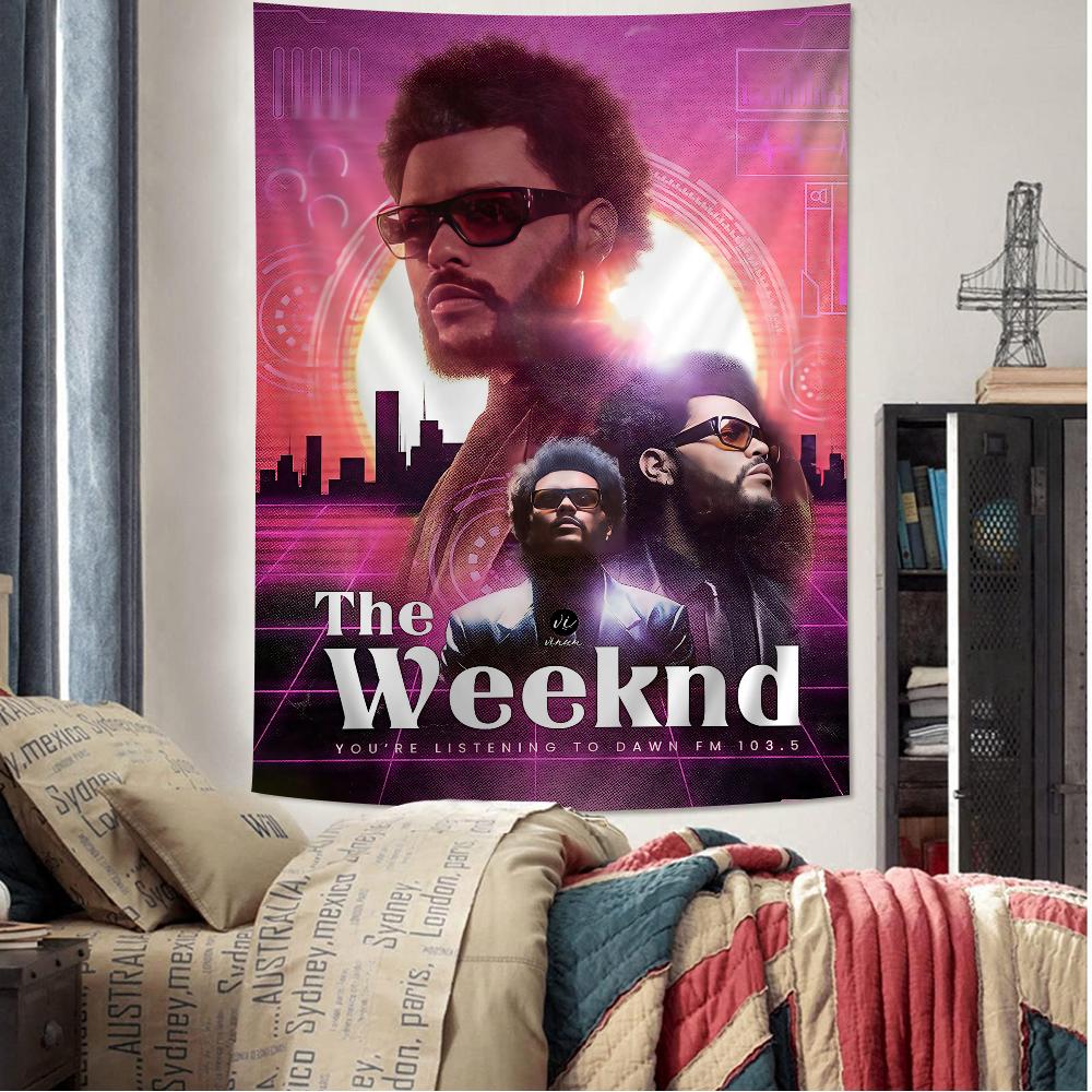Rapper The Weeknd Printed Large Wall Tapestry Wall Hanging Decoration Household Decor Blanket