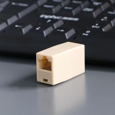 RJ45 Network Cable Computer Outlet RJ45 Extender Plug Network Cable Connectors Cable Joiner Coupler Dual Straight Head