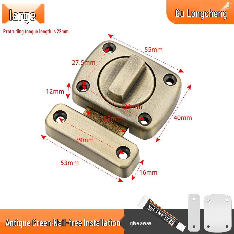 Uniwersalny Zamek Zasuwkowy do Sypialni: Wewnętrzny blokad bezpieczeństwa typu pin dla ochrony przed kradzieżą