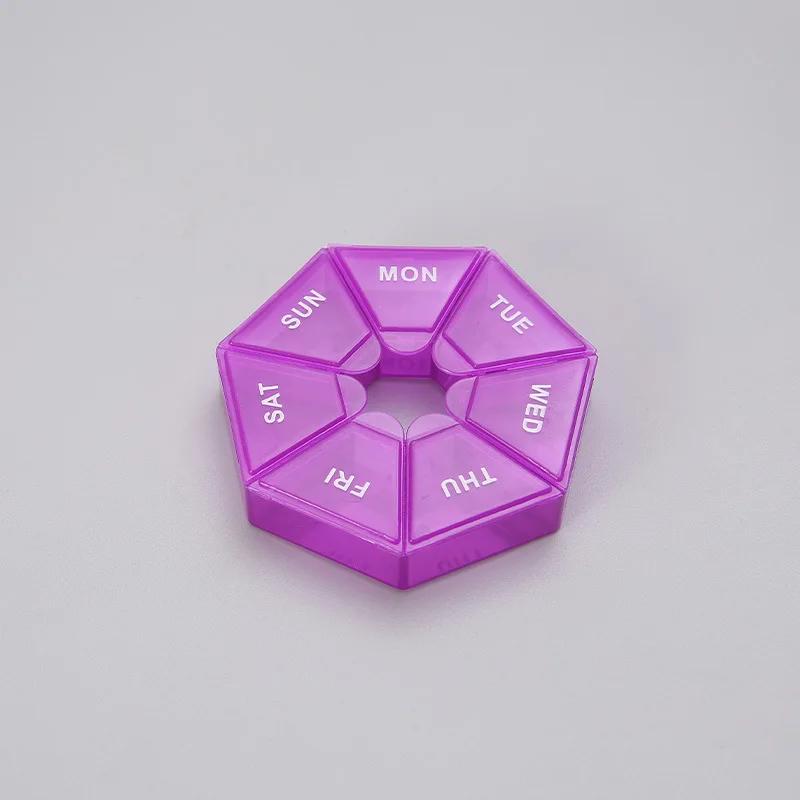 Mini Pill Case Portable Travel Vitamin Pill Box Pills Cases Container Organizer Storage Tablets 7 Days Grids Medicine Fish Oils